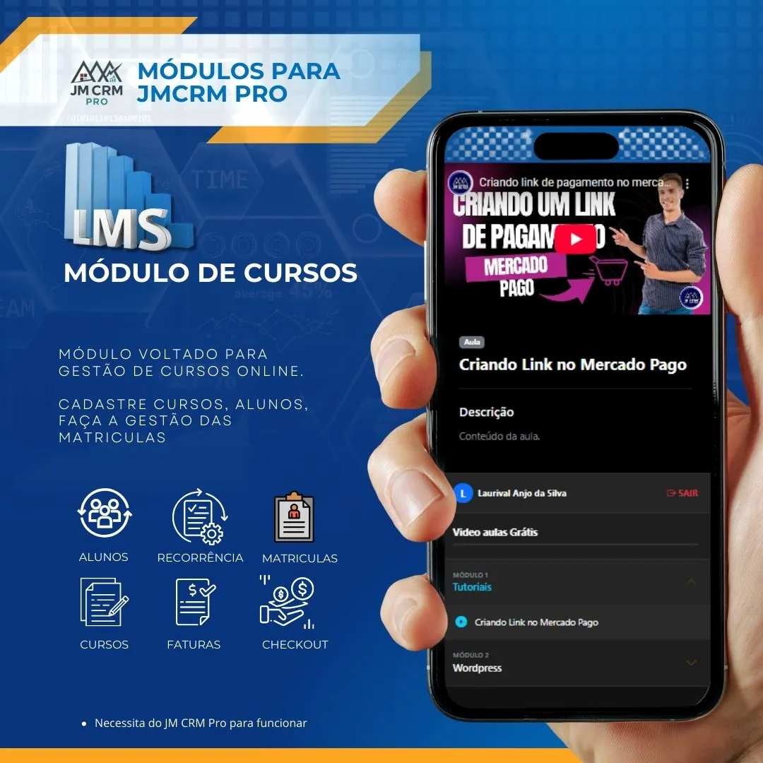 Gestão de Clientes E Cursos Online